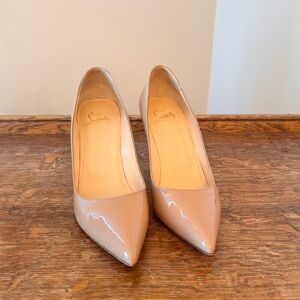 Christian Louboutin Beige Patent Leather Heels